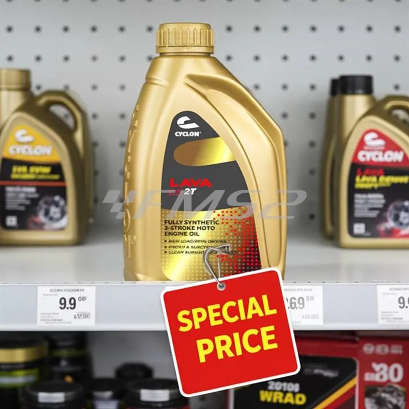 Olio Cyclon Lava Syn 2T 100% Sintetico 12x1L - Ricambio JL02009 | Compatibile Suzuki, Honda, Yamaha, Husqvarna, Stihl e tanti altri modelli con motore 2 tempi