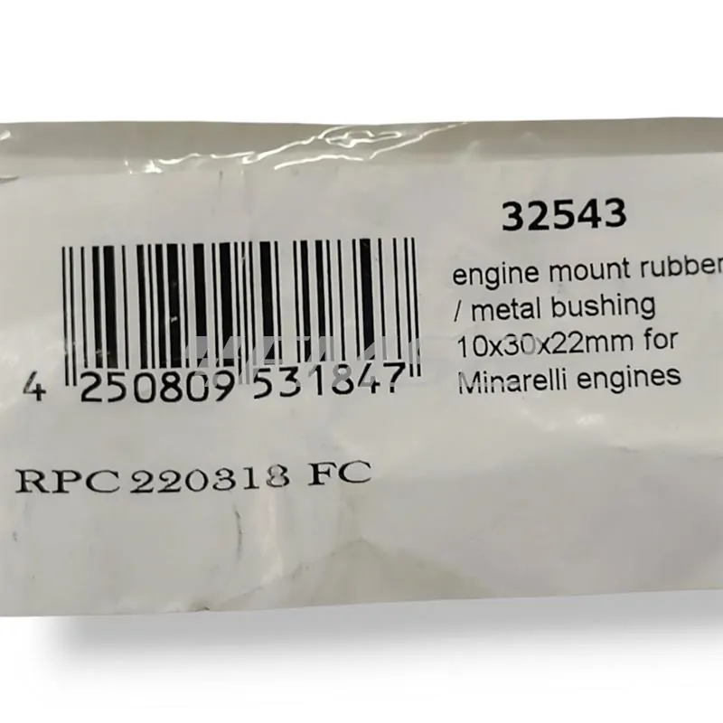 Silentblock Motoforce per telaietto reggi blocco motore con misure 10x30x22 e foro interno per perno quadro scooter con motore Minarelli, ricambio 32543
