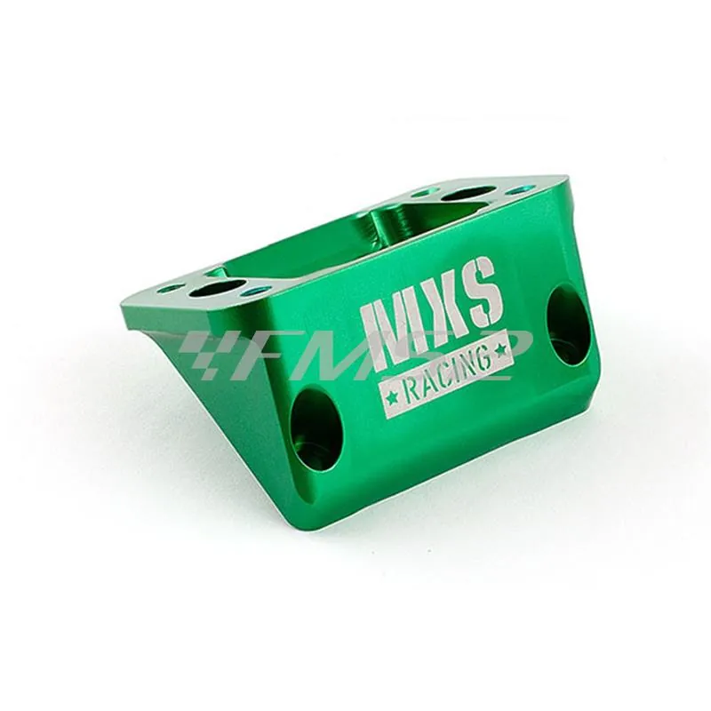 Collettore in gomma con basetta in alluminio di colore verde anodizzato MXS big valve high flow system per scooter con motore Minarelli verticale Booster, ricambio MXS010