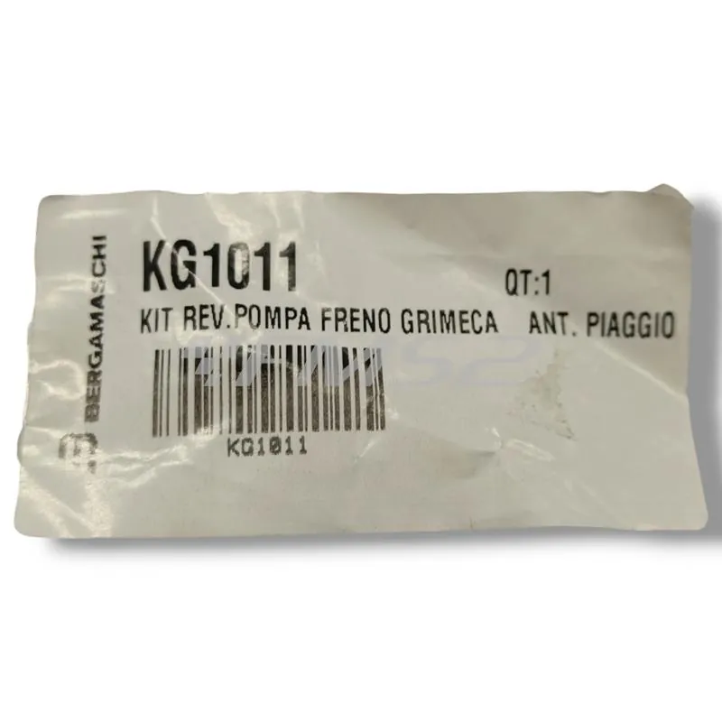 Kit pistoncino completo per revisione pompa freno Grimeca anteriore scooter Piaggio con diametro 11 mm e lunghezza 51,8 mm, ricambio KG1011