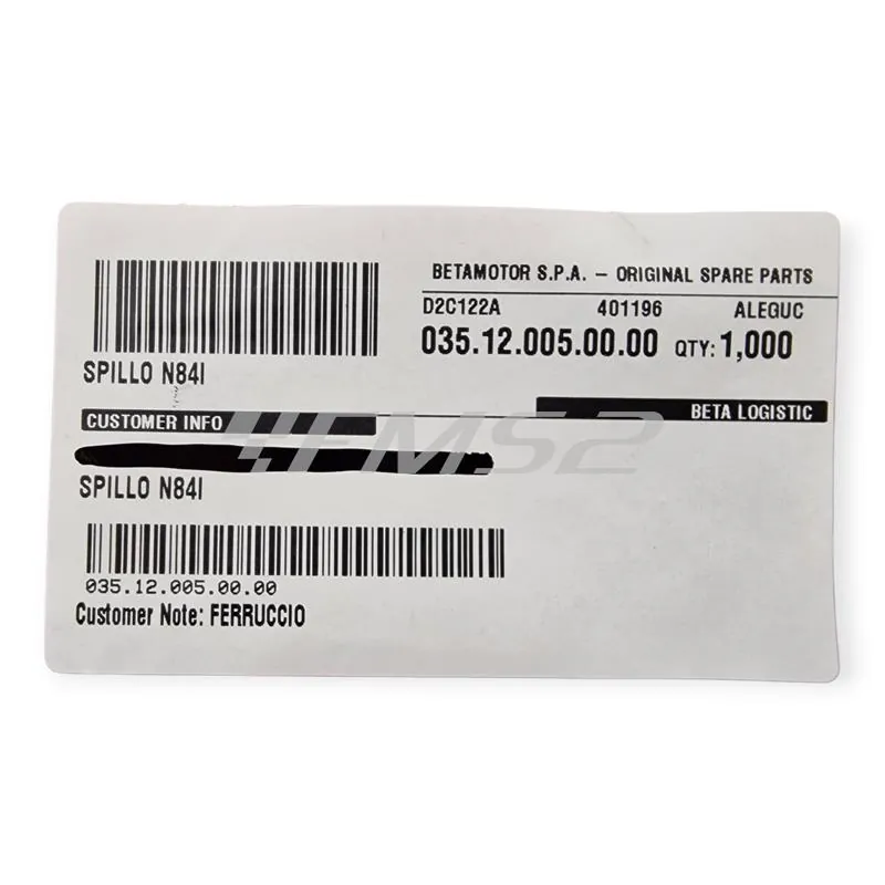 Spillo conico KEIHIN N84I per KEIHIN PWK 36, PWK 38 e PWK 39, ricambio 035.12.005.00.00