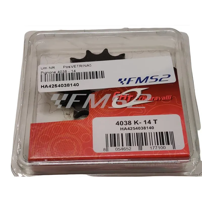 Pignone Chiaravalli CHT modello 4038 K rinforzato con 14 denti e passo catena da 420 per motori Minarelli serie am345 e AM6, ricambio HA4254038140