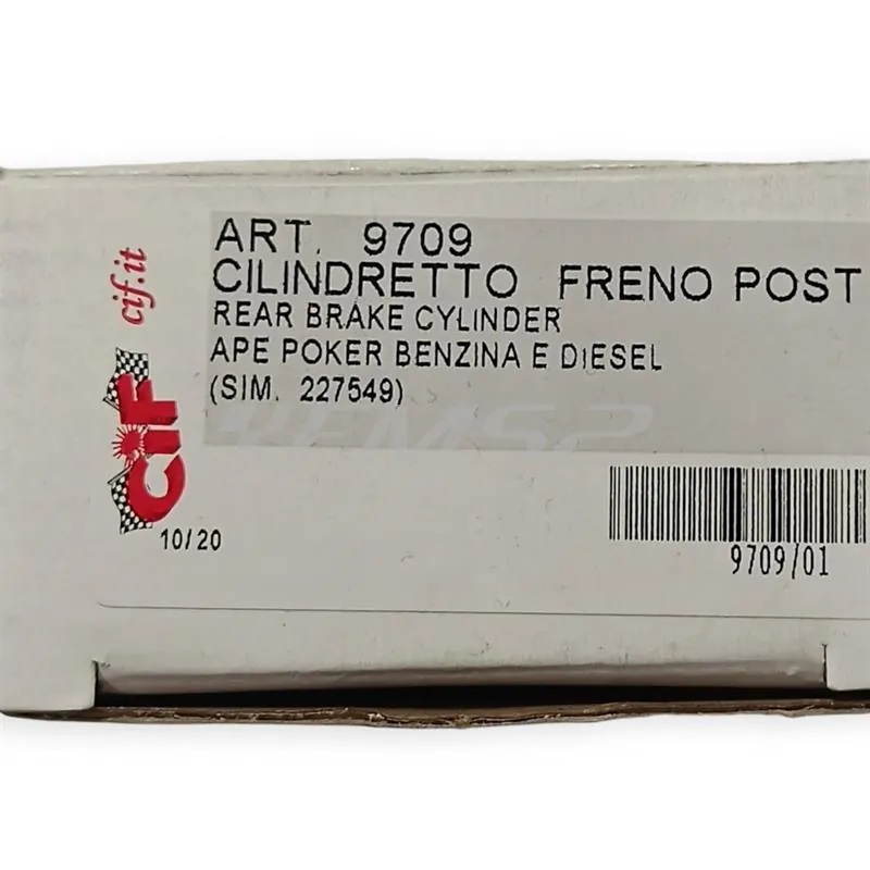 Cilindretto freno posteriore Ape poker (CIF), ricambio 9709