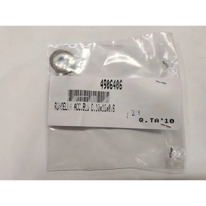 Rondella in acciaio con misura 10x16x0,6 mm da mettere sul desmodromico  e sul perno asse comando cambio nei motori Minarelli AM6 prodotti dal 2001 al 2018, ricambio 4906406