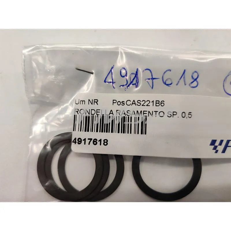 Rondella in acciaio per rasamento albero cambio con spessore da 0,5 mm per motori Minarelli AM6, ricambio 4917618
