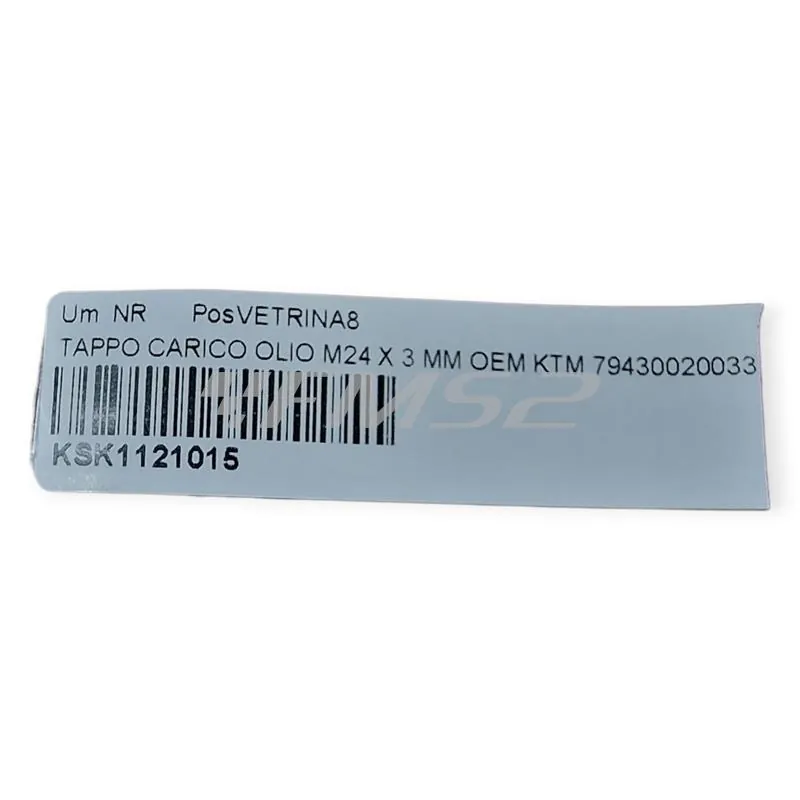 Tappo carico olio M24 x 3 mm OEM KTM 79430020033 - 54330020000 specifico per KTM, GAS GAS, HUSQVARNA, HUSABERG, VENT, ricambio KSK1121015