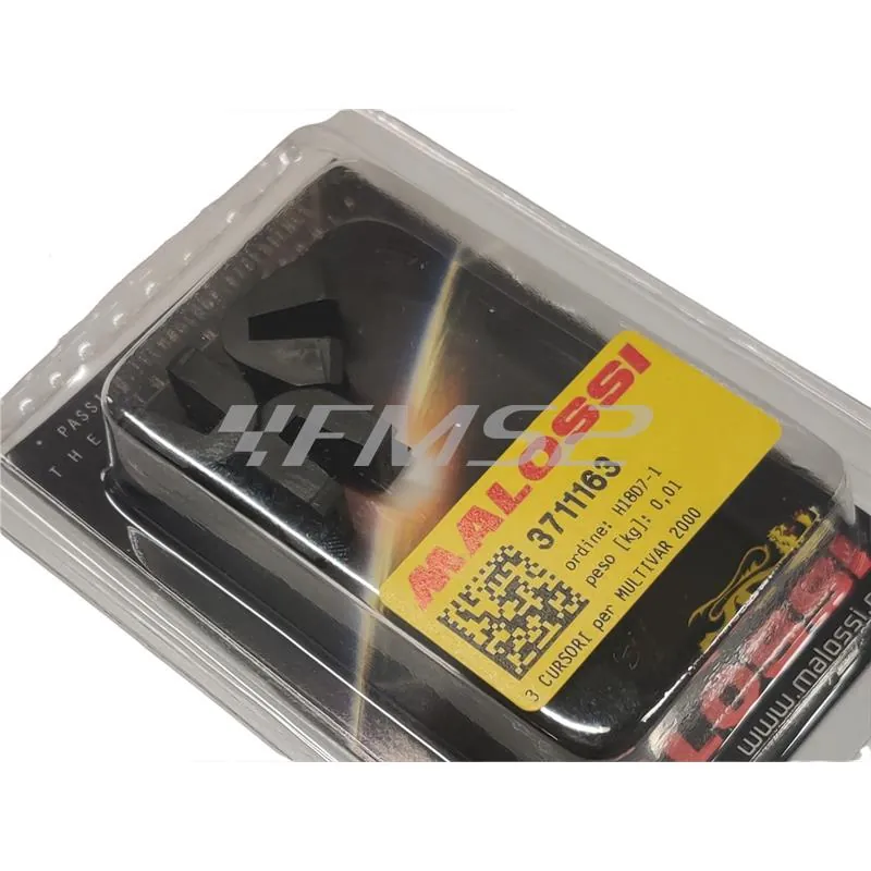 Cursori per multivar 2000 mhr con rulli diametro 19 mm  Malossi, ricambio 3711163