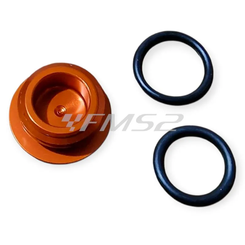 Tappo carico olio M24 X 3 mm anodizzato arancione con chiave da 13 mm specifico per KTM, GAS GAS, HUSQVARNA, HUSABERG, VENT e SHERCO, ricambio AV3002A