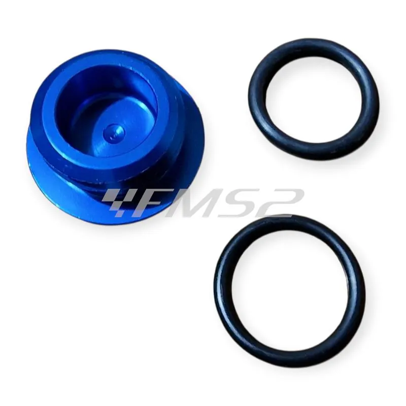 Tappo carico olio M24 X 3 mm anodizzato blu con chiave da 13 mm specifico per KTM, GAS GAS, HUSQVARNA, HUSABERG, VENT e SHERCO, ricambio AV3002B