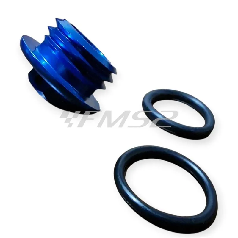 Tappo carico olio M24 X 3 mm anodizzato blu con chiave da 13 mm specifico per KTM, GAS GAS, HUSQVARNA, HUSABERG, VENT e SHERCO, ricambio AV3002B