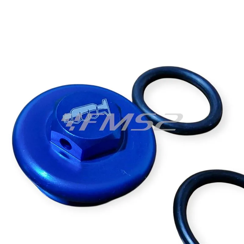Tappo carico olio M24 X 3 mm anodizzato blu con chiave da 13 mm specifico per KTM, GAS GAS, HUSQVARNA, HUSABERG, VENT e SHERCO, ricambio AV3002B