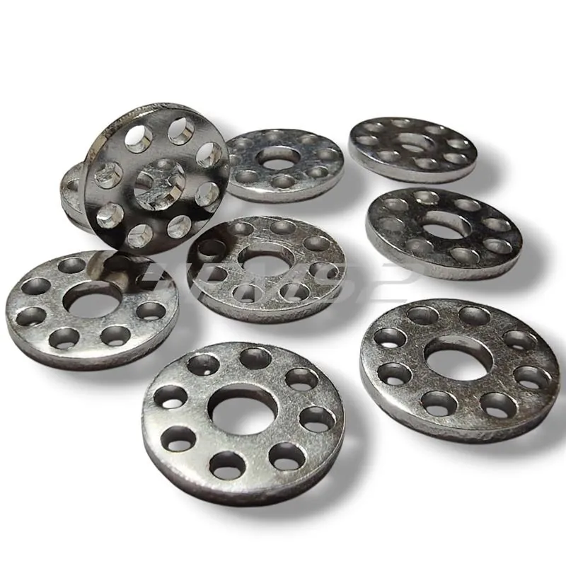 Rondelle in alluminio alleggerite anodizzate argento ø interno 6 mm, ø esterno 18 mm e spessore 2 mm - confezione da 10 pezzi, ricambio VT2105