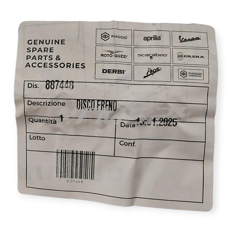 Disco freno posteriore originale Moto Guzzi 887448 specifico per Moto Guzzi V7/V9/V85/Nevada da 260mm - offset 24mm 