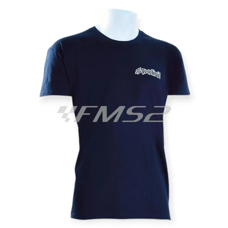 T-shirt Cilindro Polini 2022 Taglia M codice 0982664M - Cotone organico blu scuro, adatta a tutti gli appassionati del marchio Polini