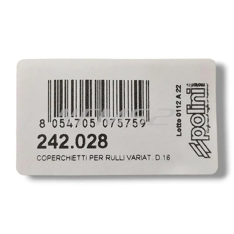 Coperchietti per rullo variatore Polini speed control, ricambio 242028