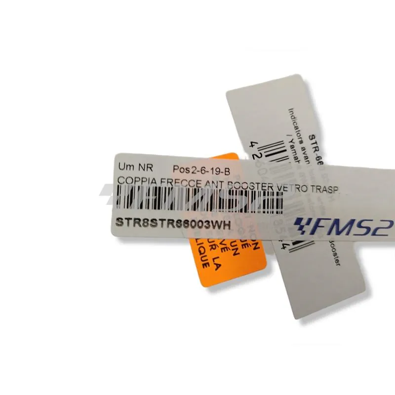 Coppia frecce anteriori complete di gemma trasparente per scooter MBK Booster, Spirt e Yamaha original Bw's prodotti fino al 2003, ricambio STR8STR66003WH