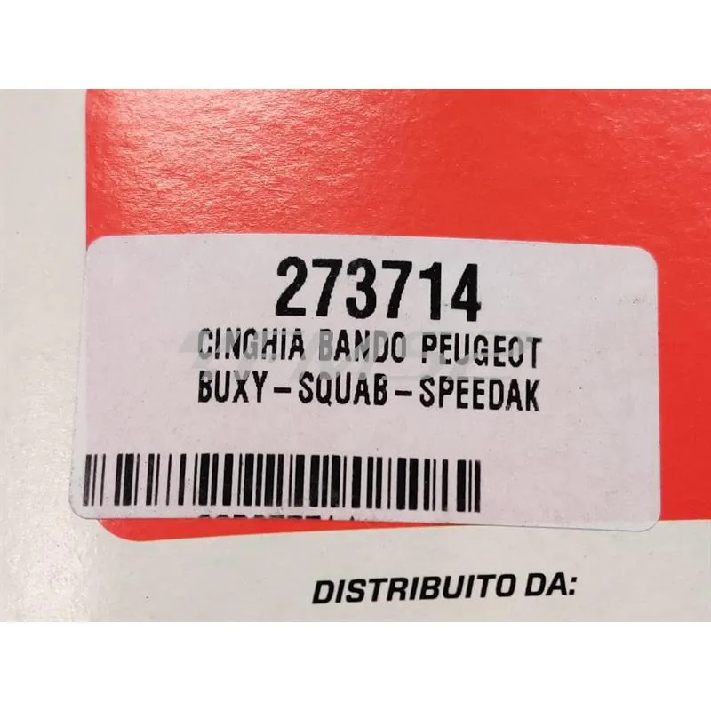 Cinghiolo bando SGR per scooter Peugeot modello Buxy, Squab, Speedake 50 cc 2 tempi con correttori e variatore originale, ricambio 273714