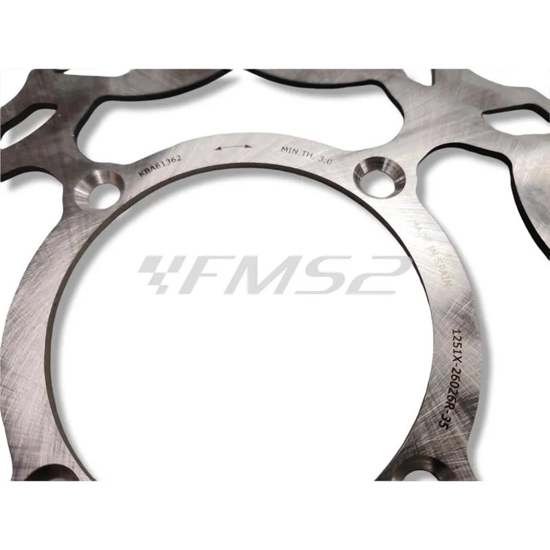 Disco freno anteriore NG a margherita da 260 mm specifico per Beta Enduro/Motard RR 50cc 2T dal 2005 con cerchi a raggi e Enduro/Motard RR 125cc 4T, ricambio 6591251X