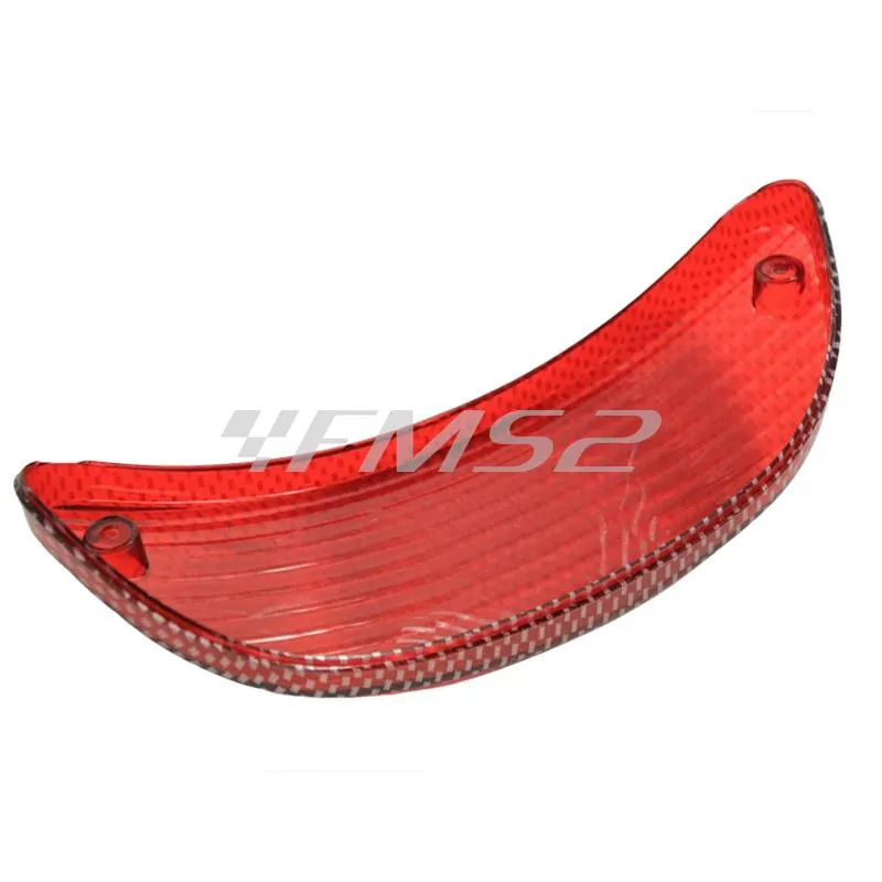 Vetro gemma fanale posteriore stop di colore rosso look carbonio per scooter Peugeot  speedfight, ricambio T206521