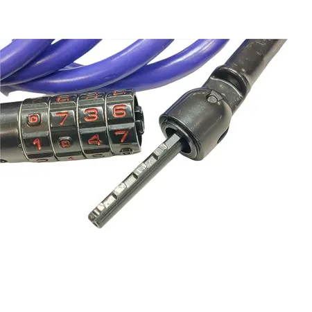 Lucchetto a combinazione con cavo autoavvolgente diametro 7 e lunghezza 150, ricambio 1610150