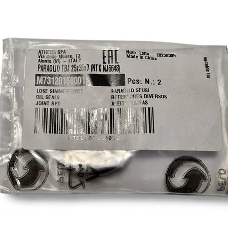 Paraolio Athena con esterno in metallo TBJ 25x35x7 mm in PTFE - KTM OEM 0760253570, ricambio M731201580012