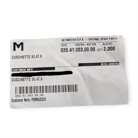 Cuscinetto 30X47X9 schermato per ruota anteriore BETA ENDURO RR 2T e 4T >125cc, ricambio 020.41.003.00.00