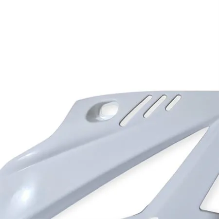 Convogliatore sinistro bianco specifico per BETA ENDURO/MOTARD RR 50 2T 2012-2020 e ENDURO RR 125 4T 2013-2016, ricambio 024.43.000.10.51