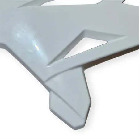 Convogliatore sinistro bianco specifico per BETA ENDURO/MOTARD RR 50 2T 2012-2020 e ENDURO RR 125 4T 2013-2016, ricambio 024.43.000.10.51