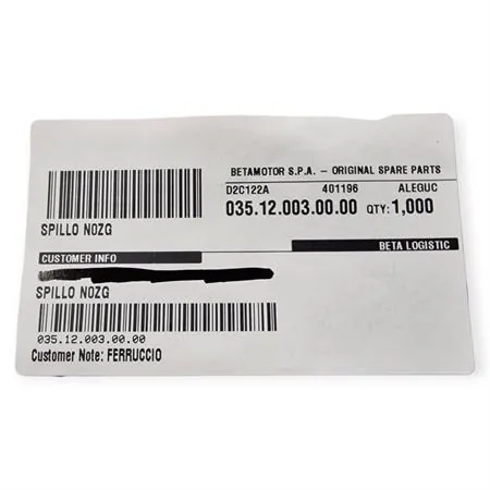 Spillo conico KEIHIN NOZG - N0ZG per KEIHIN PWK 36, PWK 38 e PWK 39, ricambio 035.12.003.00.00