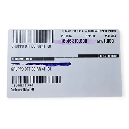Gruppo ottico rr 4t '08, ricambio 16.46210.000
