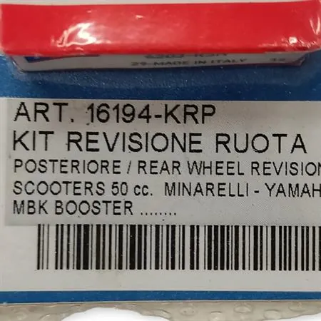 Kit revisione asse ruota posteriore scooter Minarelli 50cc CIF 16194-KRP – Compatibile con scooter Yamaha, MBK, Aprilia, Beta, Malaguti, Benelli e Italjet 50cc