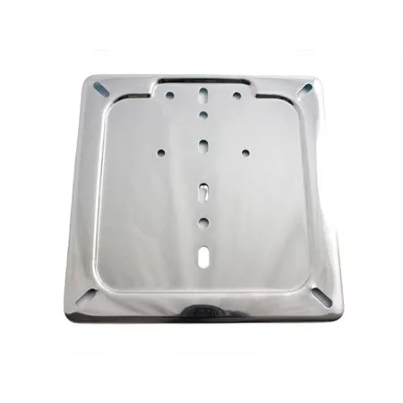 Porta targa cromato in metallo per moto, maxi scooter, Ape, Vespa con targa nuova Europea da Gennaio 1999 in poi (CIF), ricambio 3280-CNT