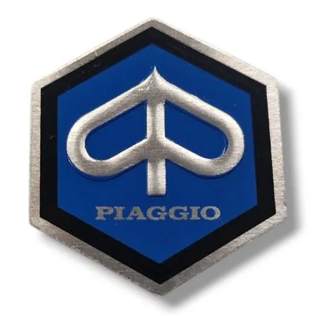 Scudetto Piaggio adesivo piccolo esagono (CIF), ricambio 5778