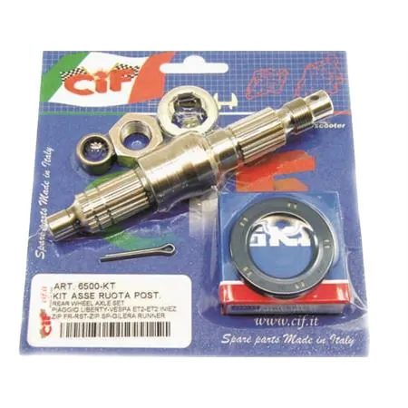 Asse ruota posteriore completo Piaggio liberty kit (CIF), ricambio 6500-KT