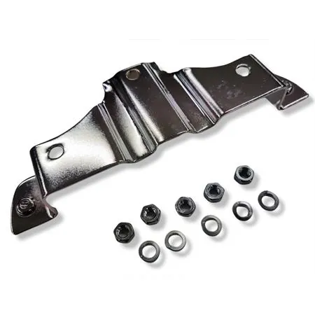 Supporto portaruota di scorta in acciaio lucidato completo di dadi e rondelle per Piaggio Vespa 50 e 125 serie PK , PK s, PK XL, FL2, HP, N senza batteria, ricambio 0439