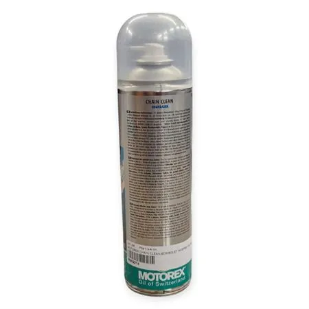 Pulitore sgrassante catena Motorex - bomboletta spray da 500 ml, ricambio M302274