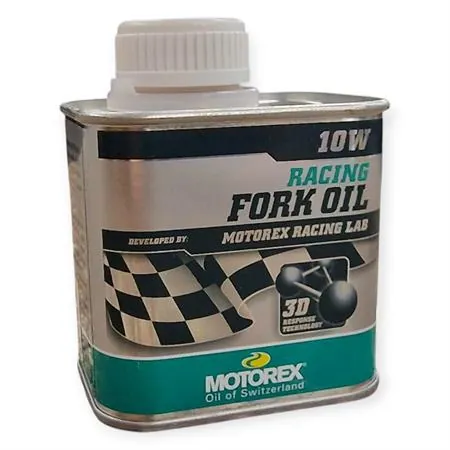 Olio forcelle racing Motorex con densità 10W - lattina da 250 ml, ricambio M308017