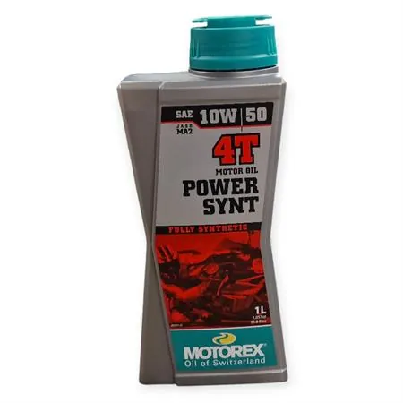 Olio motore Motorex Power Synt 4 tempi 10W-50 JASO MA2, API SP/SN/SM - flacone da 1 litro, ricambio M308249