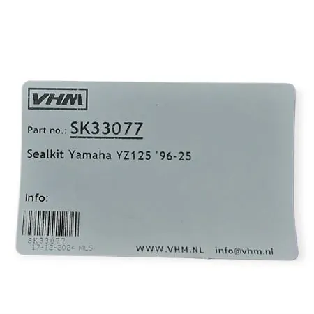 Kit guarnizioni o-ring per teste VHM specifiche per YAMAHA YZ 125 prodotti dal 1996 in poi e FANTIC XE / XX 125 prodotti dal 2022 in poi, ricambio SK33077 