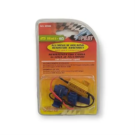 Resistenza alluminio 6ohm-25w conn.rapida, ricambio 45506