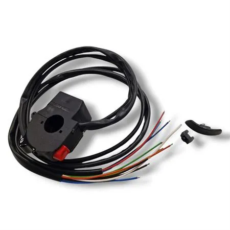 Blocchetto devio fanali multifunzione universale per montaggio lato destro originale Domino completo di cablaggio per applicazioni varie, ricambio AV2212