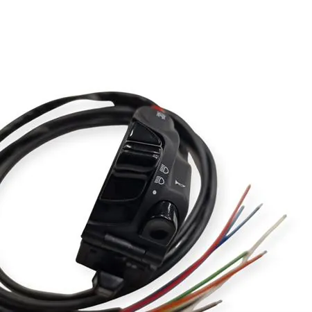 Blocchetto devio fanali multifunzione universale per montaggio lato destro originale Domino completo di cablaggio per applicazioni varie, ricambio AV2212