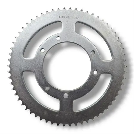 Corona PBR in acciaio zinzato con 62 denti versione C45 e passo catena 428 per enduro HM e Vent 50 cc, fissaggio a 6 bulloni, ricambio 441362C45