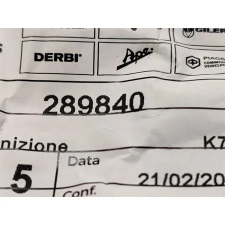 Guarnizione  or per correttori originali (Piaggio Gilera), ricambio 289840