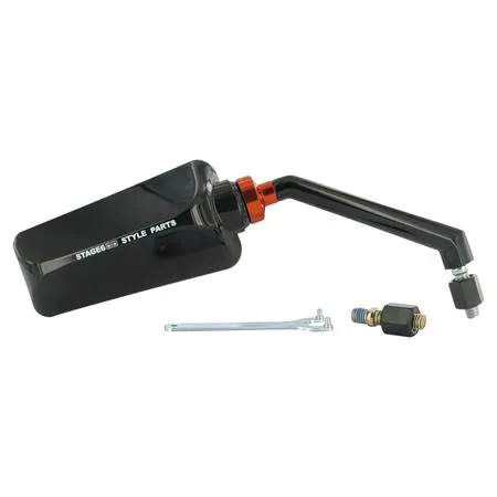 Specchietto retrovisore stage6 modello F1 destro di colore nero lucido per applicazioni varie,  ricambio S6SSP6302RBK