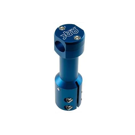 Attacco supporto manubrio str8 in alluminio di colore blu opaco per scooter Mbk Booster spirit e Yamaha Bw's 50, ricambio STR8STR00506BL