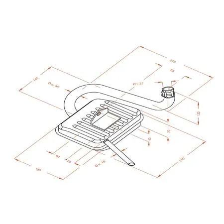 Marmitta sito Piaggio Vespa super, ricambio 0210