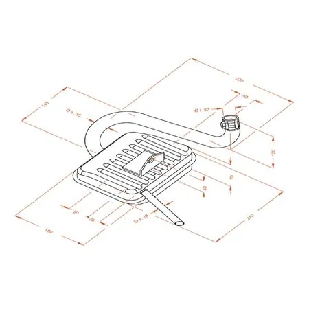 Marmitta sito Piaggio Vespa Sprint, ricambio 0211