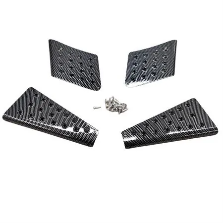 Pedana poggiapiedi alluminio Booster spirit fino al 2003 colore carbonio, 4 pezzi, ricambio T360043