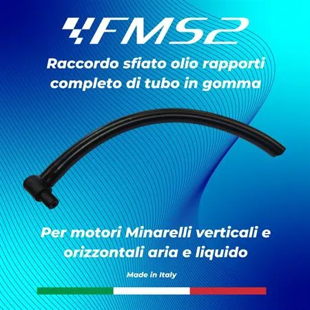 Raccordo con tubo sfiato olio rapporti per scooter con motore Minarelli verticale e orizzontale aria e liquido braccio lungo, ricambio 37PE53710000FMS